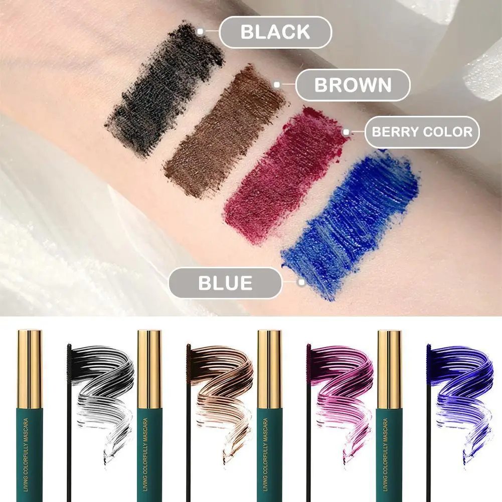 

4Colors Natural Fiber Mascara Waterproof Natural Soft Long Makeup Sense Makeup Mascara Black Thick Eyelash Cosmetics hot sale