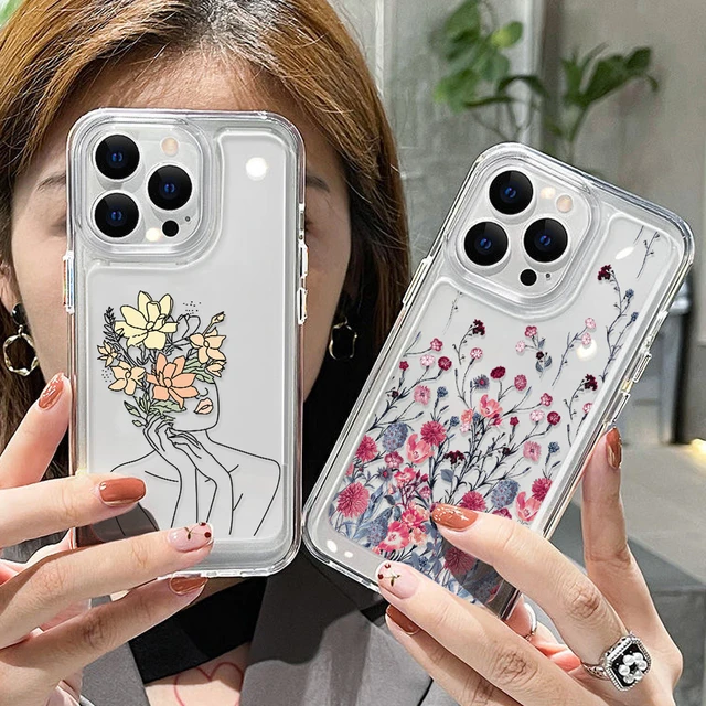 The Case Forclear Aesthetic Flower Case For Xiaomi Redmi Note 12/11/10 -  Water-resistant