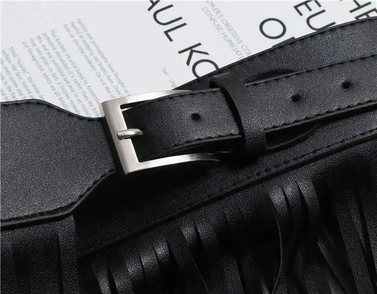 LANMREM Basics PU Leather Skirt Women Belt Black Color High Street Decoration Full Tassels Skirts Female New Fashion 2DC1326 22 S9dc2bd945332426cb6f1de8dd475ccb1O