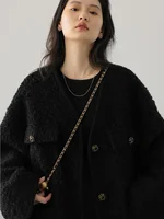CHIC VEN Women's Woolen Coat Heavy Industry Down Jacket Vintage V-Neck Woman Down Coat Female Tops Autumn Winter 2024 2