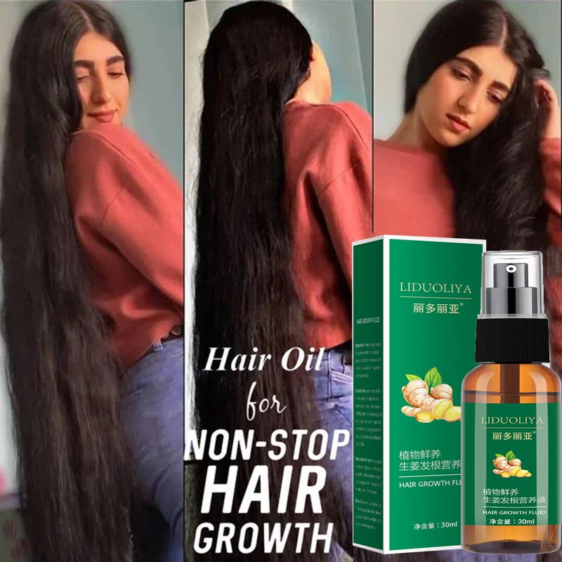 

Fast Hair Growth Spray Grow Longer Thick Hair Treatment Serum Preventing Baldness Hair Loss Consolidate Scalp Follicle Health