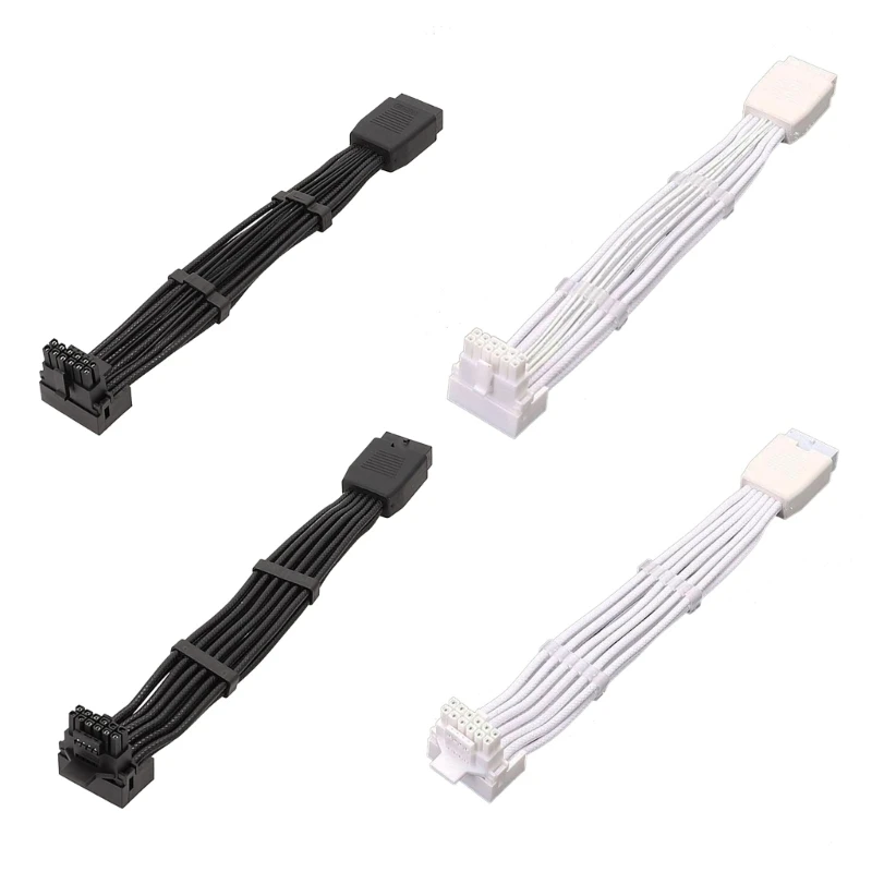 

ATX3.0 12VHPWR 600W Elbow Cable with Straight Head Rotation Male to Female 16Pin