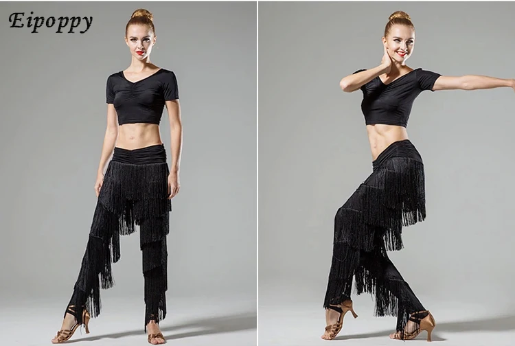 

Ladies Adult Modern Dance Skirt Pants Fringed Pants Latin Dance New Fringe Pants Latin Ballroom Dance Tango Dress