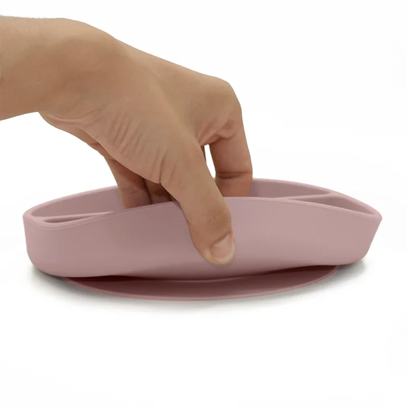 BPA-free Food Grade Anti Slip Kids Feeding Plate Baby Silicone Suction Plate 6