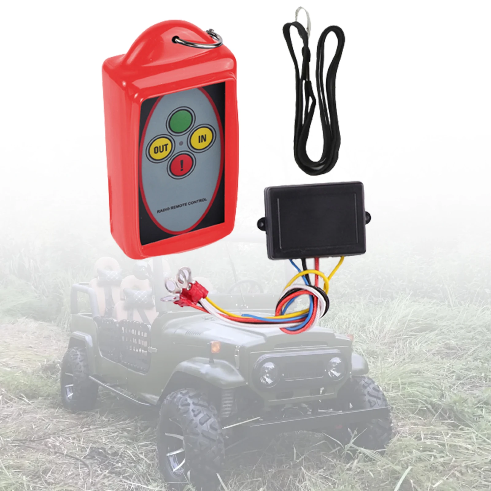 Wireless Winch Remote Control Switch Kit Replaces Part High Performance Remote Receiver Kit 75ft with Indicator Car Accessories