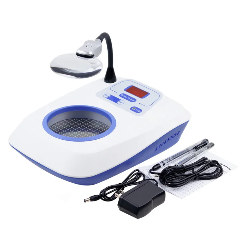 

220V Laboratory Digital Display Colony Counter Testing Equipment Bacteria Count Detector With 3/6X Magnifier