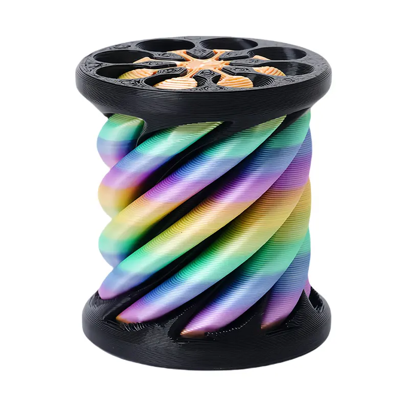 Il giocattolo a cono a spirale stampato in 3D è una piramide senza passaggio la scultura passa attraverso la piramide Fidget Toy Mini Vortex Thread Illusion  15