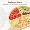 4/6/8PCS Baby Soft Silicone Plate Set Food Grade Non-Slip Dinner Plate Cup Spoon Fork Set BPA Free Children Feeding Dinnerware 5