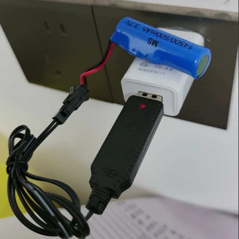 1PC 3.7V/7.4V USB 충전 케이블(MX2.0 XH2.54 JST 2P 4P인터페이스 포함) 전기 장난감 리튬 배터리 충전 케이블에 적합