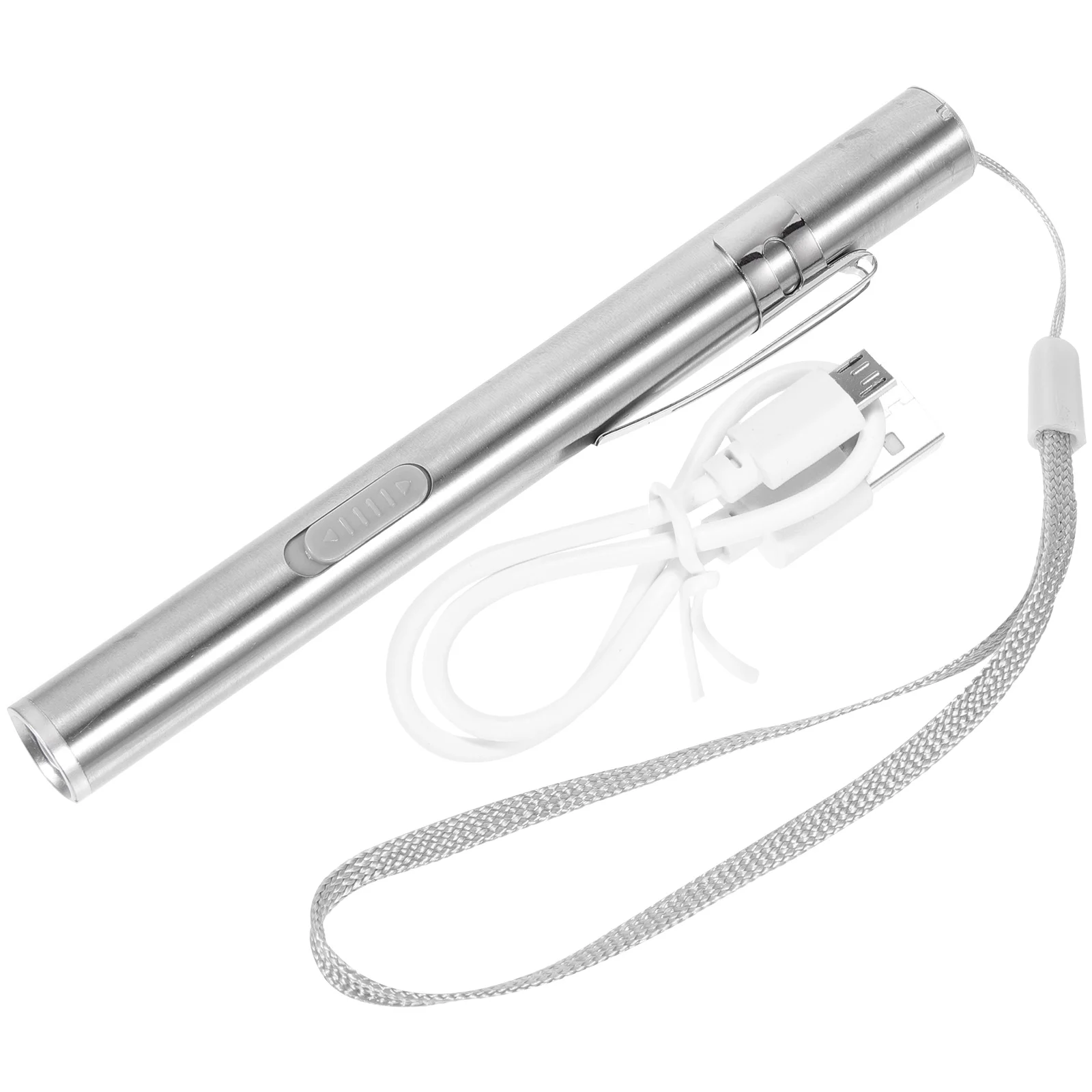 

Nurse Pen Light Dentist Medical Handy USB Rechargeable Mini LED Flashlight Stainless Steel for Medical Students Doctors