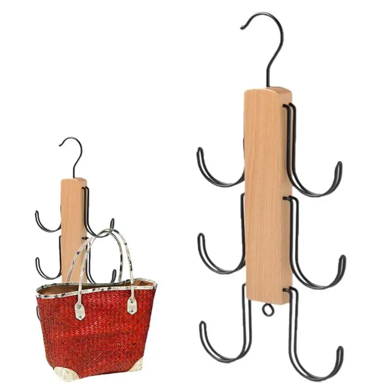 

Coat Hooks Wood Utility Hooks For Clothes Portable Decorative Coat Hangers Reusable Entryway Coat Hanger Backpack Hooks For