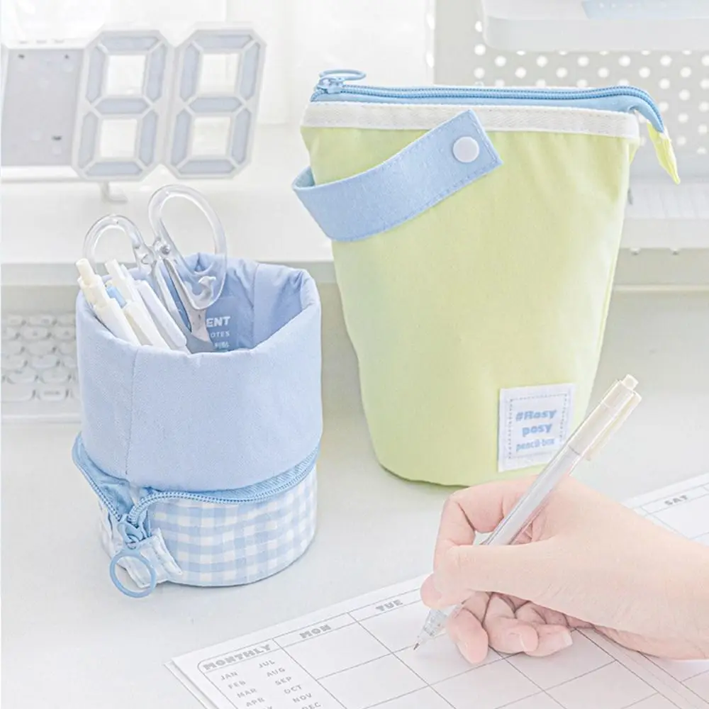 

Desktop Storage Bags Student Stationery School Supplies Large Capacity Pencil Bag Pen Case Pencil Pouch Comestic Bag