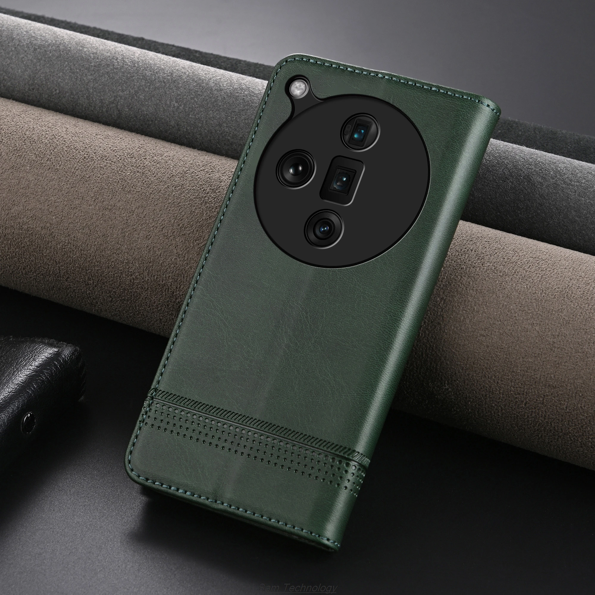 Premium Magnetic Leather Flip Cover – Deluxe Protective Case