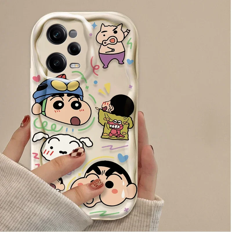 かわいい C-クレヨン S-しんちゃんケース Xiaomi Redmi 注 13 12 プロ