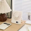 New Mini Portable Folding fan handy charging long life ultra-thin desktop fan Large wind super quiet folding handheld table fan 4
