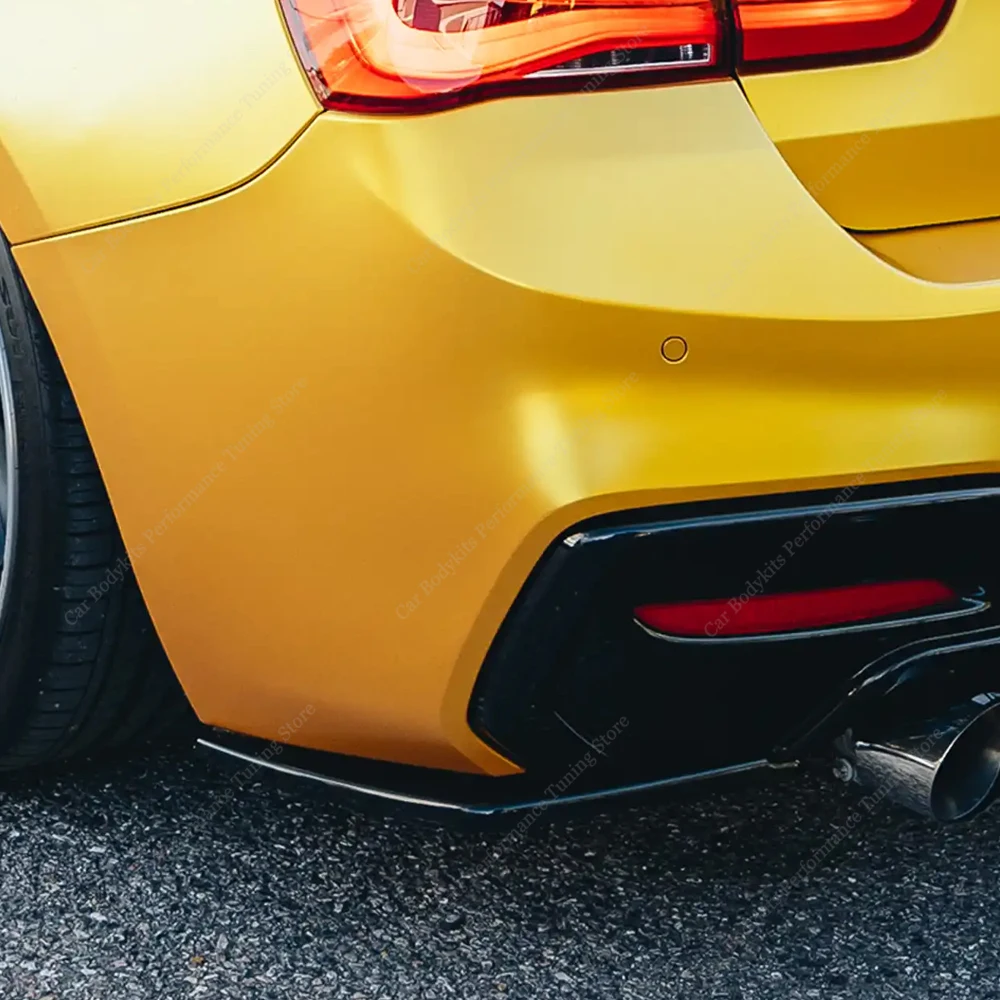 리어 범퍼 사이드 스플리터 Bmw F20 시리즈 1 116d 118i 120d 120i 125i 2015-2019 LCi 리어 디퓨저 배기 파이프 트림 스플리터