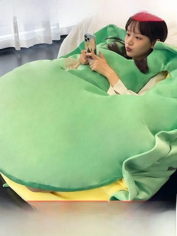 어린이용 플러시 거북이 등껍질 침낭 베개 인형 착용 가능한 침낭 인형 옷 베개 게으른 사람도 착용 가능