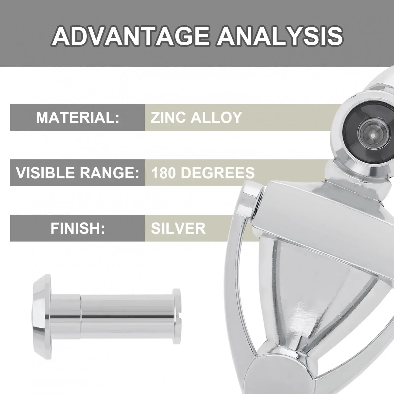 5/6 Inch Door Knocker With 180 Degree HD Viewer