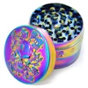 Rainbow Skull Grinder 4 Layer Manual Hand Dried 51.5mm Spice Metal Grindering Kitchen Gift 4