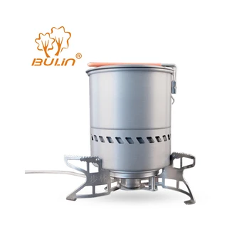 Bulin 1.5L 휴대용 야외 빠른 가열 냄비기구, 캠핑 여행 식기 가스 스토브 요리 하이킹 피크닉 세트