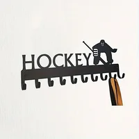 1PC Ice Hockey Goalie Medal Hanger Rack Wall Mounted Hook Up Hanger Artwork Shape Over The Door Hooks Towel Holder Bathroom 1