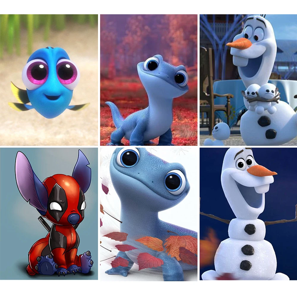 Cartoon Character Frozen Diamond Painting Disney 5D Diamond Embroidery Cute Animal Rhinestones Pictures Home Decor