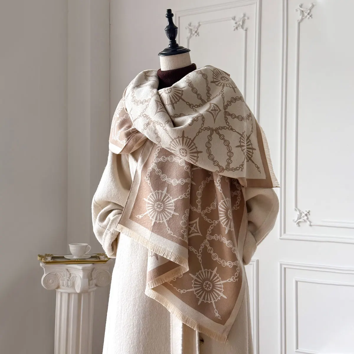 Luxury Warm Poncho Imitaion Cashmere Winter Women Scarf Shawl Wraps Female Thick Pashmina Blanket Bufanda Travel Echarpe 2025