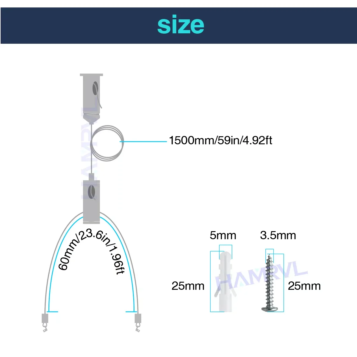 2Set/4PCS-Adjustable 1.5M suspended steel cable set for LED ceiling lights billboard lights panel and fish tank