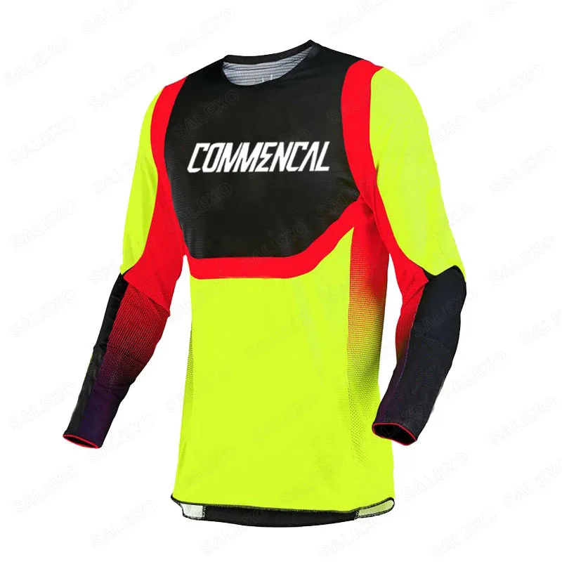 2022 Uomo Ciclismo Maniche Lunghe Maglia Da Motocross Downhil Mountain Bike Dh Shirt Mx Abbigliamento Moto Ropa Commencal Mtb T-Shirt