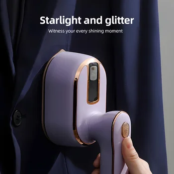 Portable Handheld Iron 20s Fast Heat-up Fabric Wrinkle Remover 2 in 1 Rotatable Travel Iron Steamer for Clothes Support Dry 1