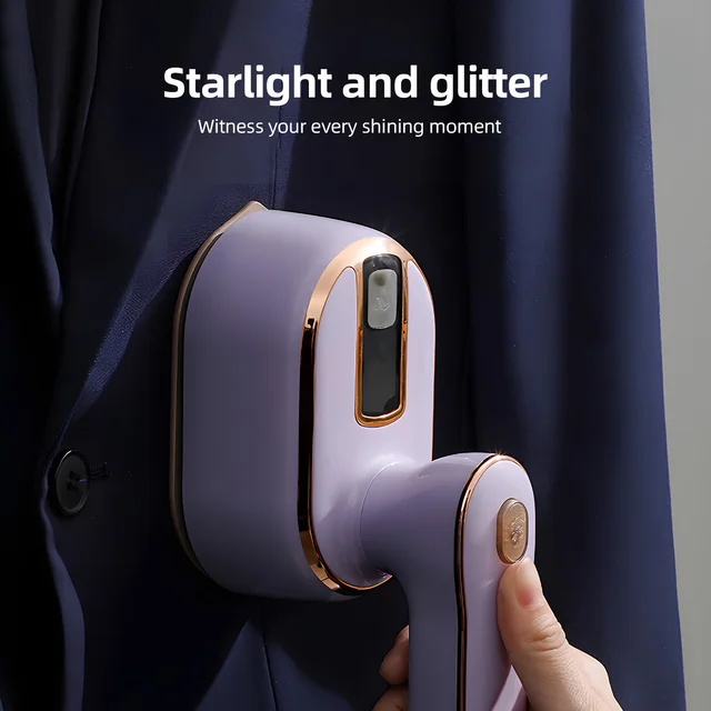 Portable Handheld Iron 20s Fast Heat-up Fabric Wrinkle Remover 2 in 1 Rotatable Travel Iron Steamer for Clothes Support Dry 1