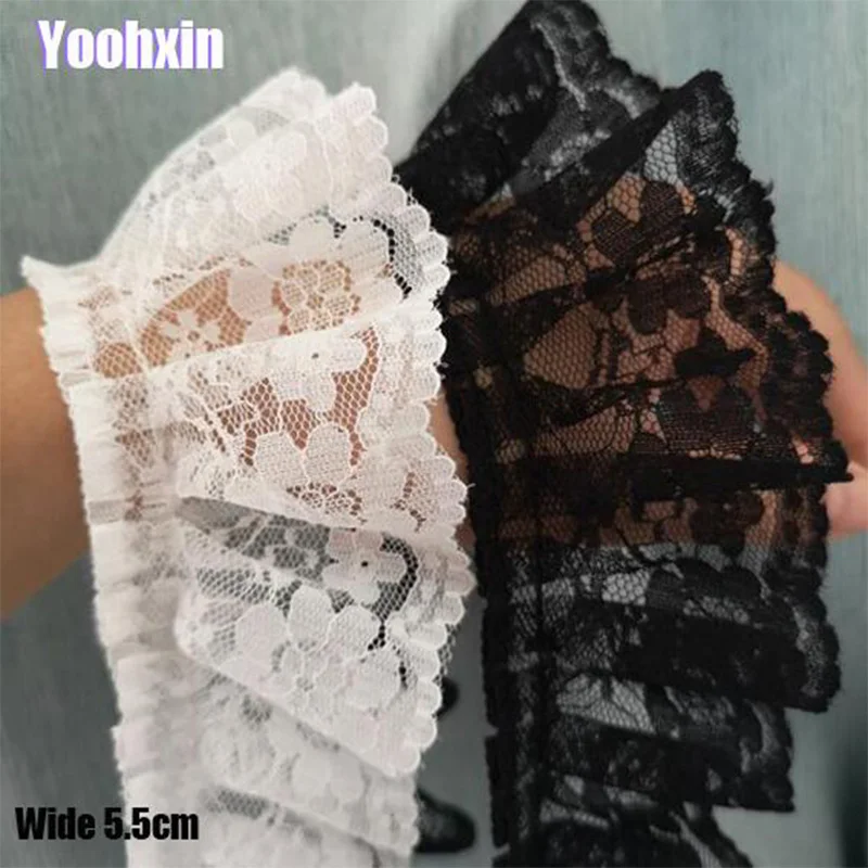 Lace Fabric 5CM Wide 3D Flower Lace FabricTrim Ribbon DIY Sewing Applique Collar Dress Wedding Guipure Decor