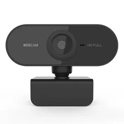 HD Webcam with Microphone for PC and Laptop Conferencing (Black 1080P)