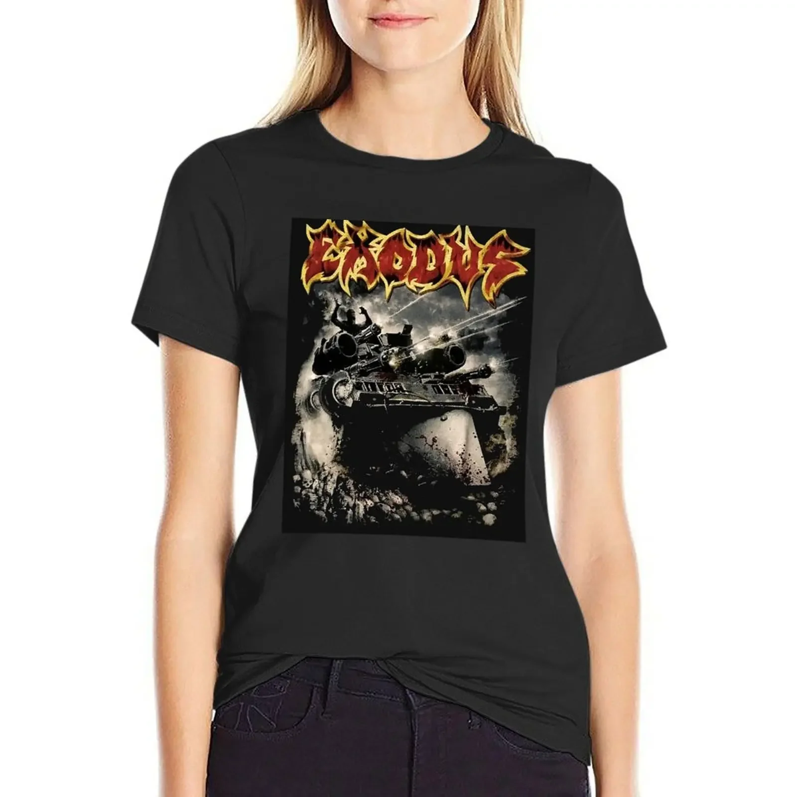 

exodus best T-Shirt anime clothes funny Blouse Short sleeve tee t-shirt dress for Women sexy