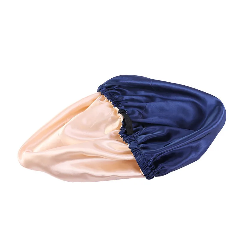 Women Shower Caps Adjusting Button Night Hat Satin Hair Cap for Sleeping Invisible Flat Imitation Silk Round Haircare silk bonnet,hair bonnet,satin bonnet,shower cap,satin nightcap,sleeping cap