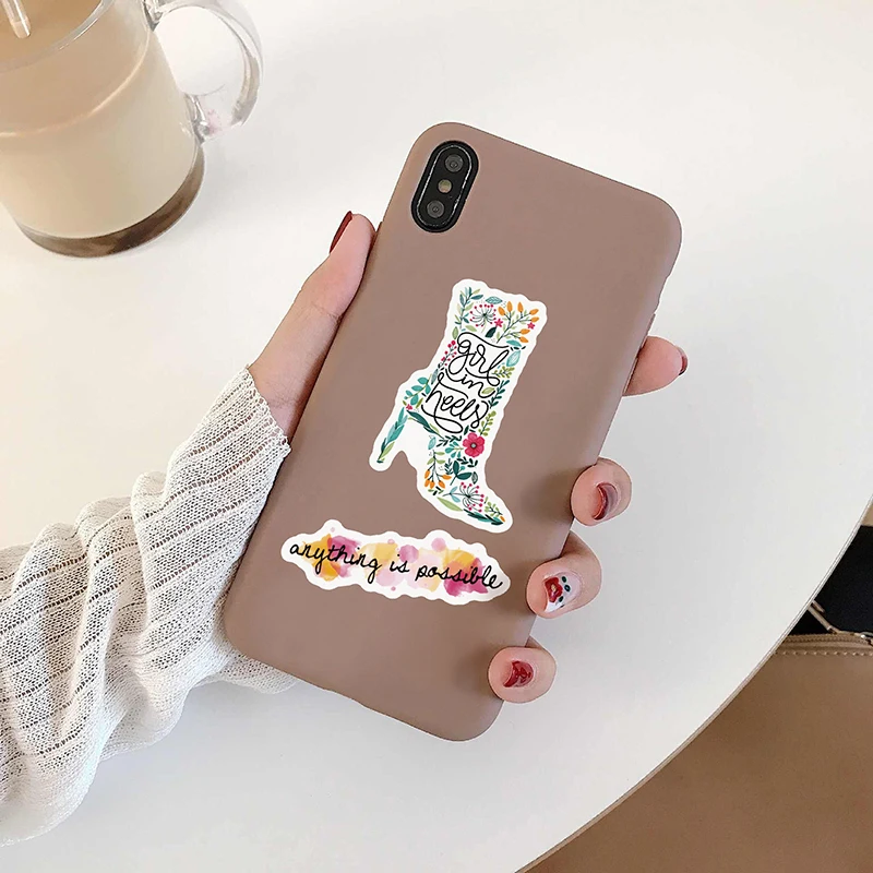 DIY 노트북 스크랩북 스티커 선물, 영감을 주는 문구, Life Quotes 데칼, 50 개