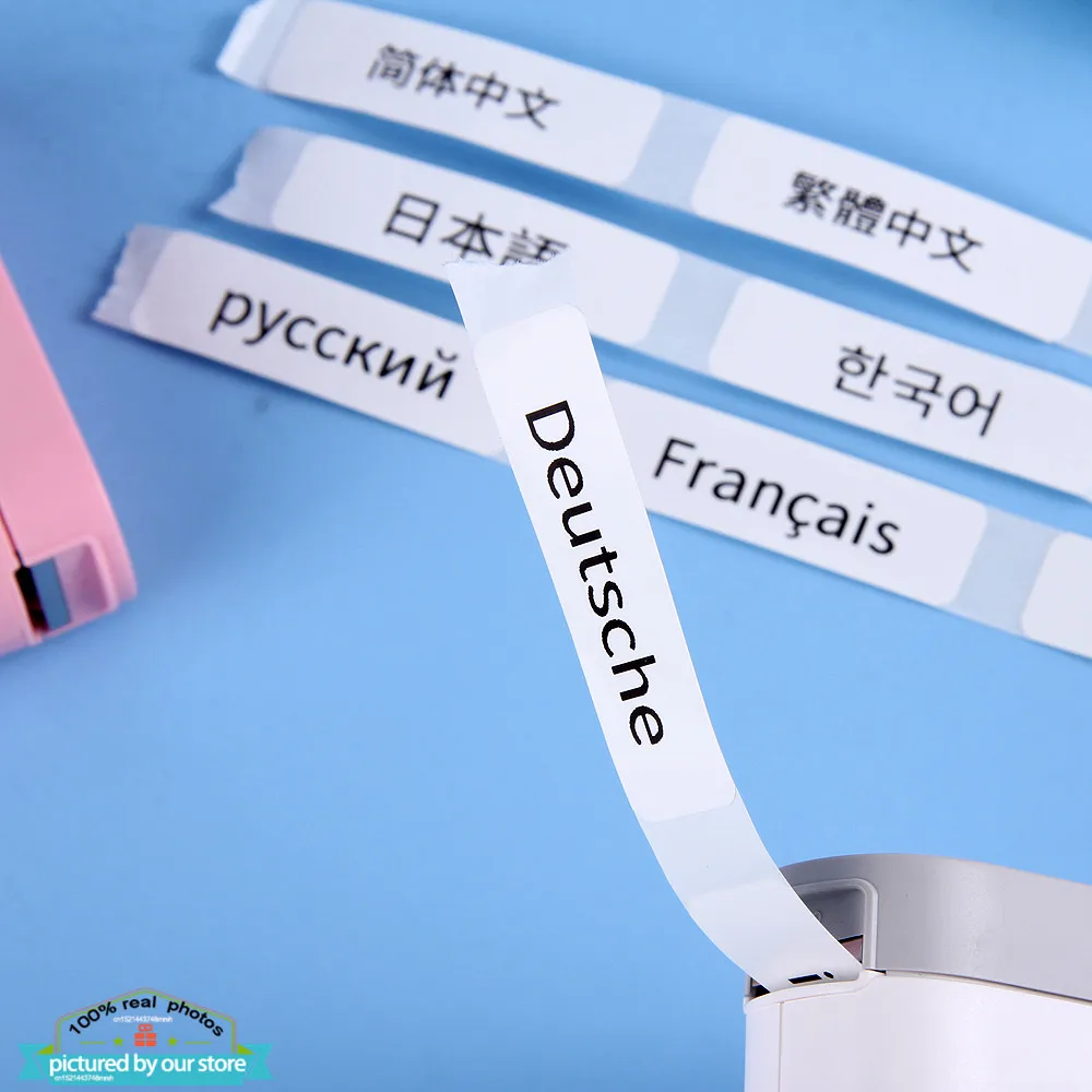 Термопринтер Bluetooth с подачей белого рулона для домашнего использования D11 D110, печать на бумаге для этикеток