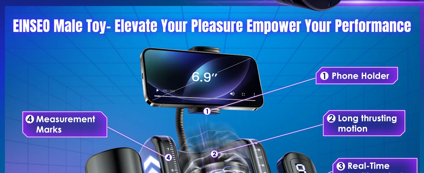 HeartCaptor Electric Male Masturbator Cup Automatic Telescopic Thrusting Handsfree Adult Toy - Details 26