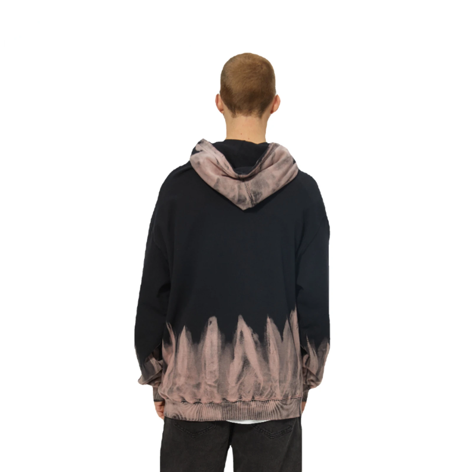 

Autumn and Winter 420g Heavy Thicken Pure Cotton Streetwear Hoodies Wash with Water Dropped Shoulders Hooded Dye Color Jacket