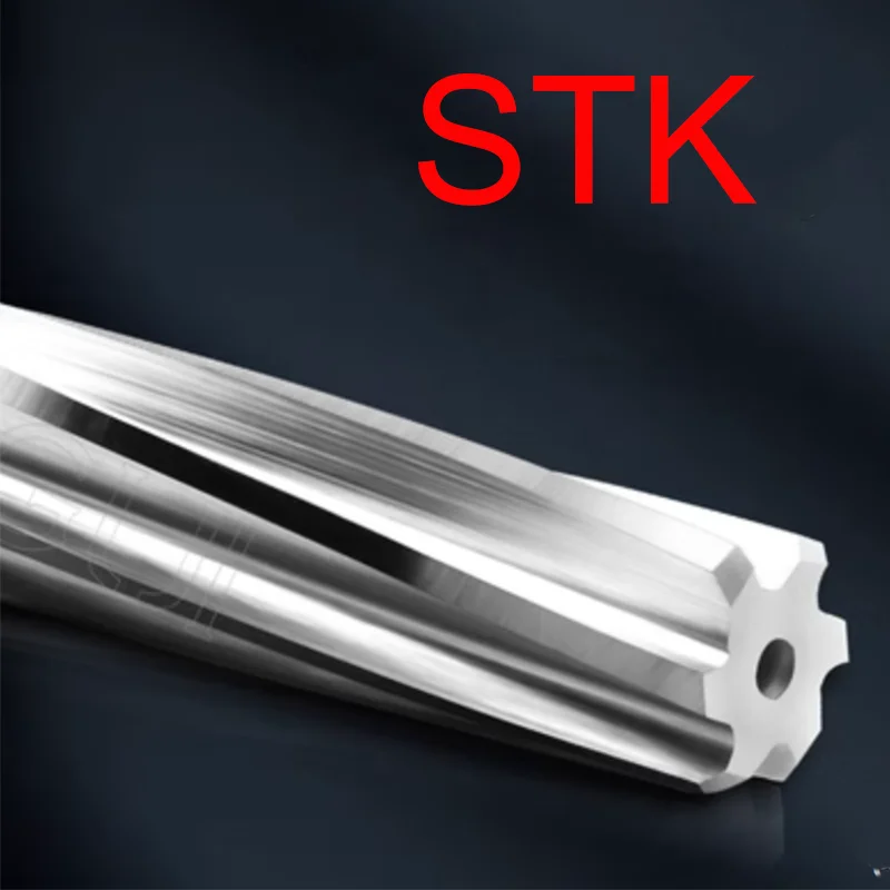 STK HSS Hand Reamer Machining Tool Spiral Flute Cobalt Cutting H7 Shank Diameter 2-16 mm for Metal Steel Aluminum Hole Drill