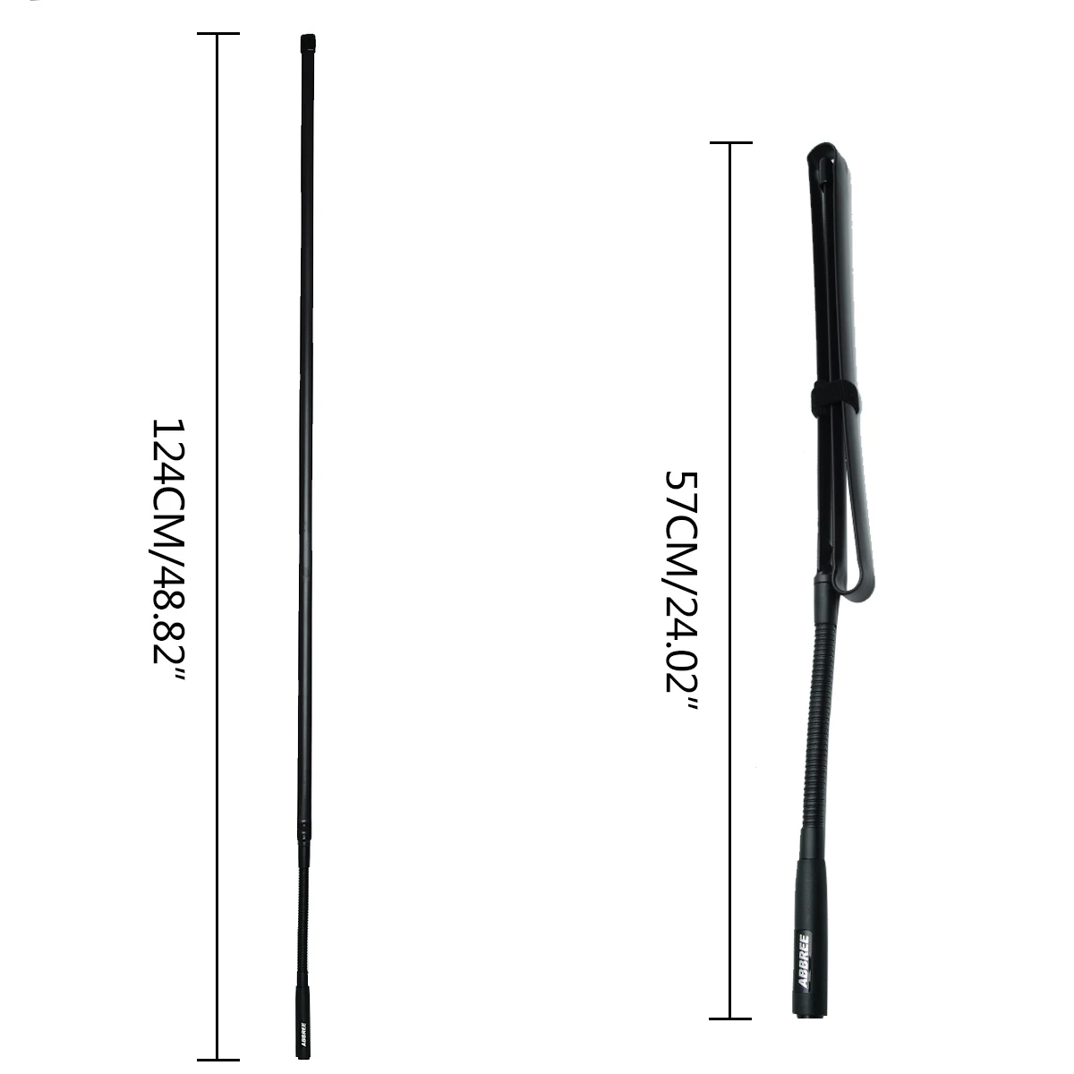 ABBREE TNC antena taktyczna 144/430Mhz gęsiej szyi składana