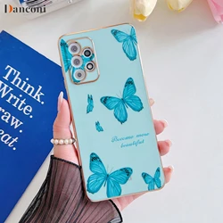 Butterfly Luxury Electroplated Silicone Phone Case - Elegant and Durable Protection for Galaxy A50 (HD Avocado Green)