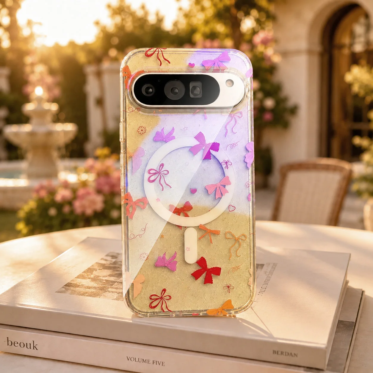 Magnetic Color Flower Blue Light Series Phone Case