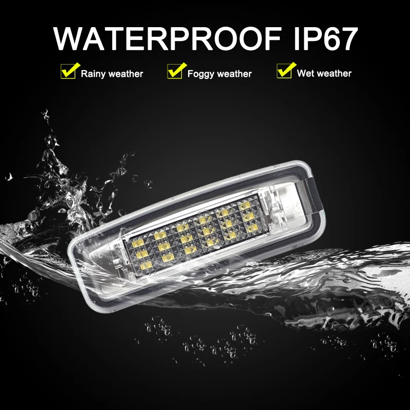 12V LED Number Plate Lamp For Ford Focus MK1 All Models 1998-2005 White License Plate Light Assembly
