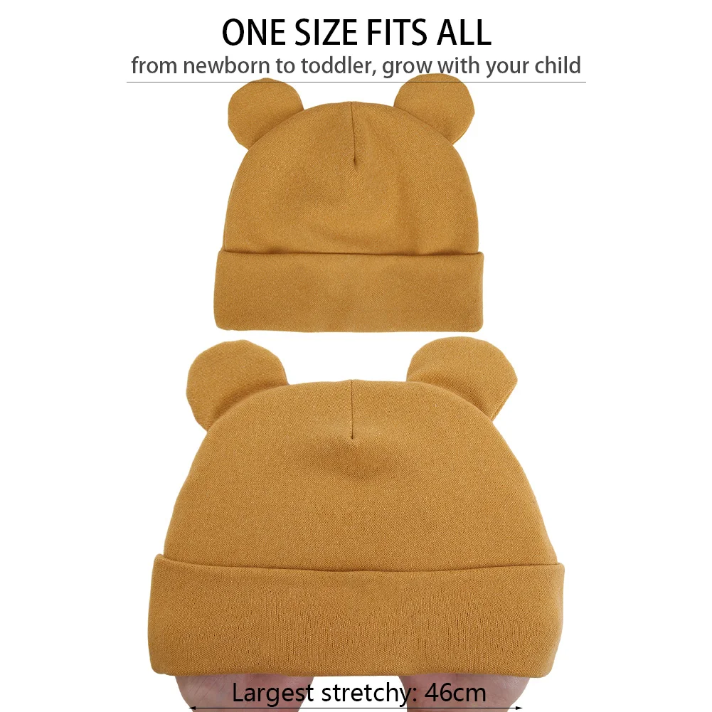 Cute Bear Ear Baby Turban Hats Autumn Winter Newboorn Boys Girls Faux Cashmere Caps Beanies Infant Bonnets Kids Warm Headwraps baby hat