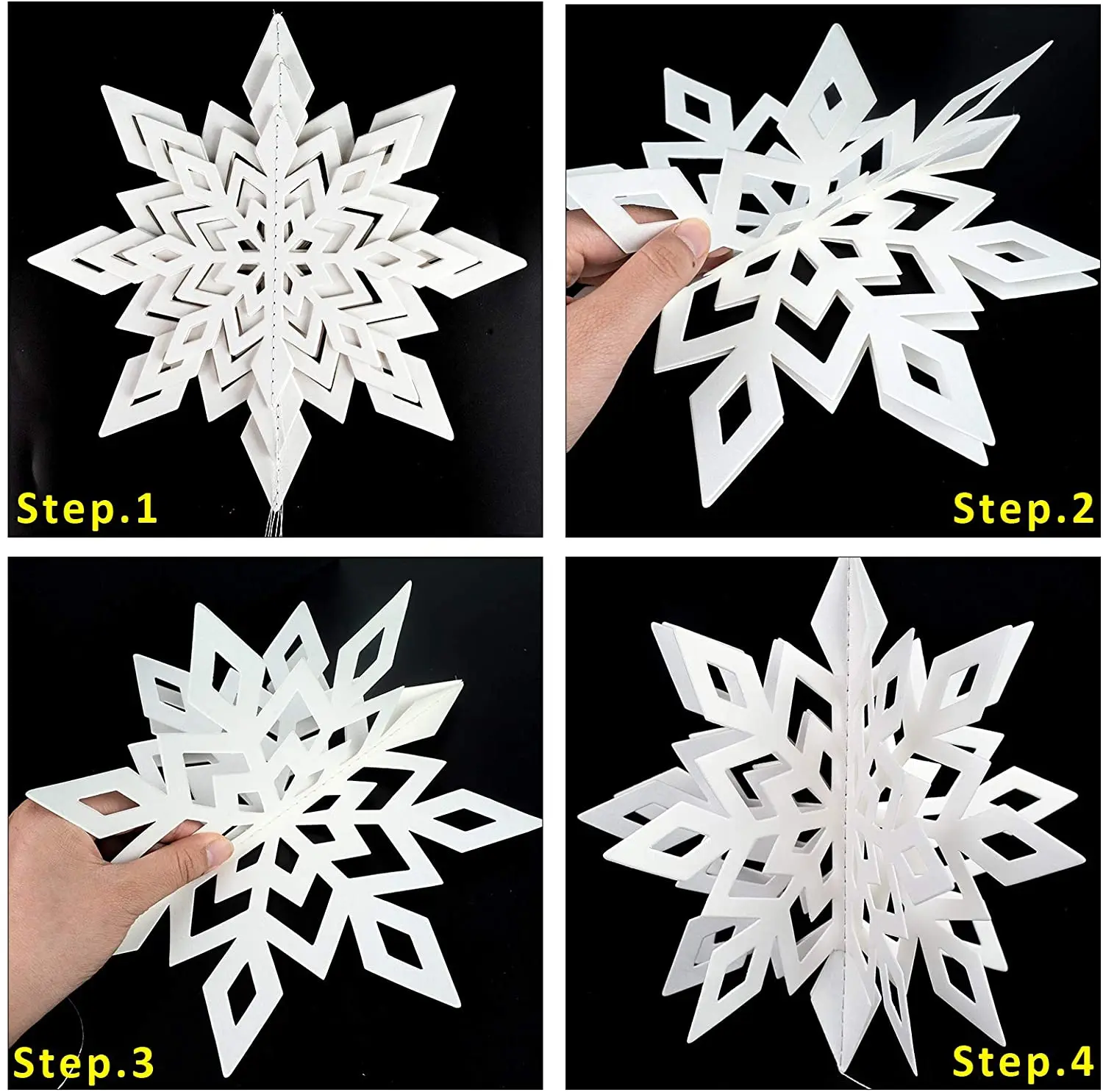 Party Decorations Christmas Decorations Let it Snow Winter Wonderland Party Banner Paper Snowflakes Garland Hanging for Frozen Birthday Party