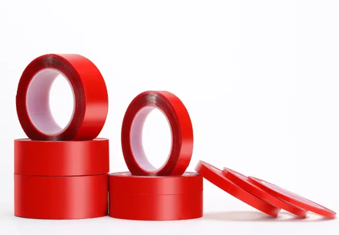 Double Sided Tape Car Adhesive Tape Car Double Sided Tape Red Transparent Silicone Double Sided Roll Sticker Tape For Car High Strength No Traces Adhesive Sticker Car Goods