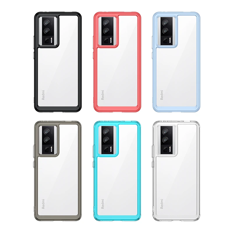 Clear Shockproof Phone Case Cover for Xiaomi Poco F5 Pro - Transparent Bumper Design