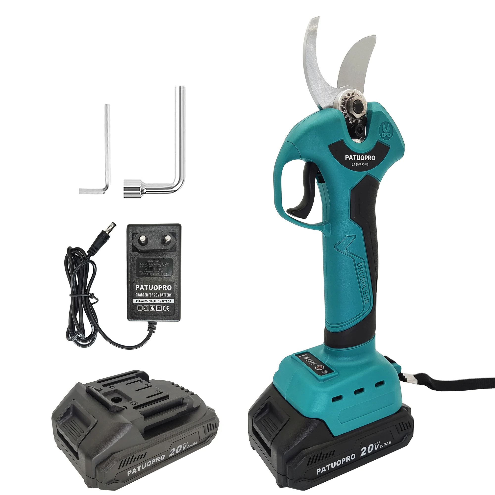 Cordless Pruning Shears Rechargeable Electric Scissors Brushless Garden