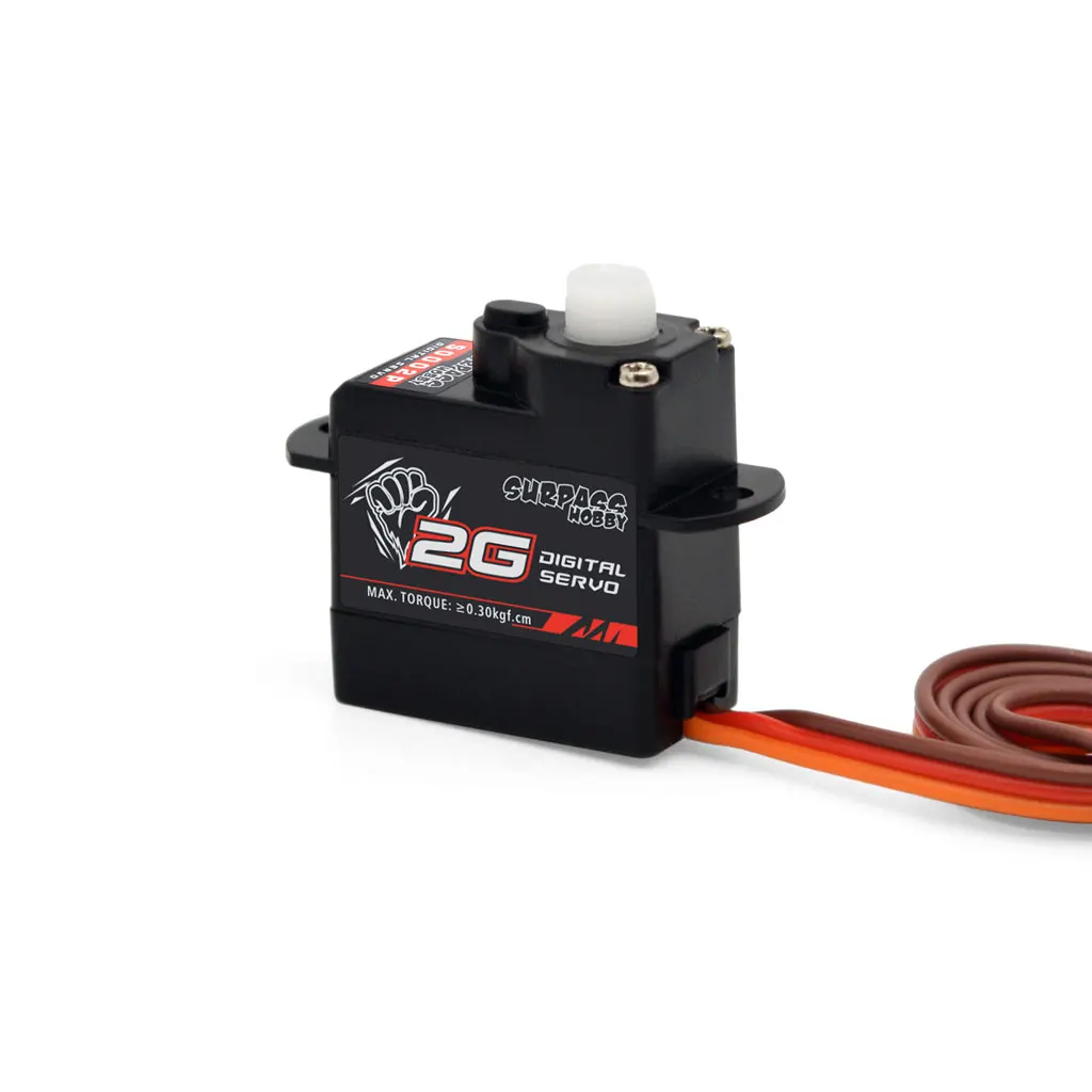 

S0002P 2G Digital Servo Plastic Transmission High Torque High Speed Low Voltage Micro Servo with Arm Screw for RC Airplane Model